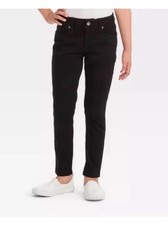 Cat And Jack Skinny Jeans Girls Zip Black Adjustable Waist Stretch NWT Size 12