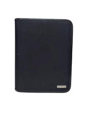 Franklin Covey Large Black Nylon Full Zip 1.5" 7-Ring Planner With Inserts
