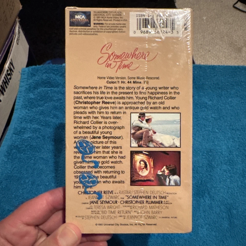 Somewhere In Time (VHS, 1980) Christopher Reeve, Jane Seymour Sealed  Foto 2 de 4
