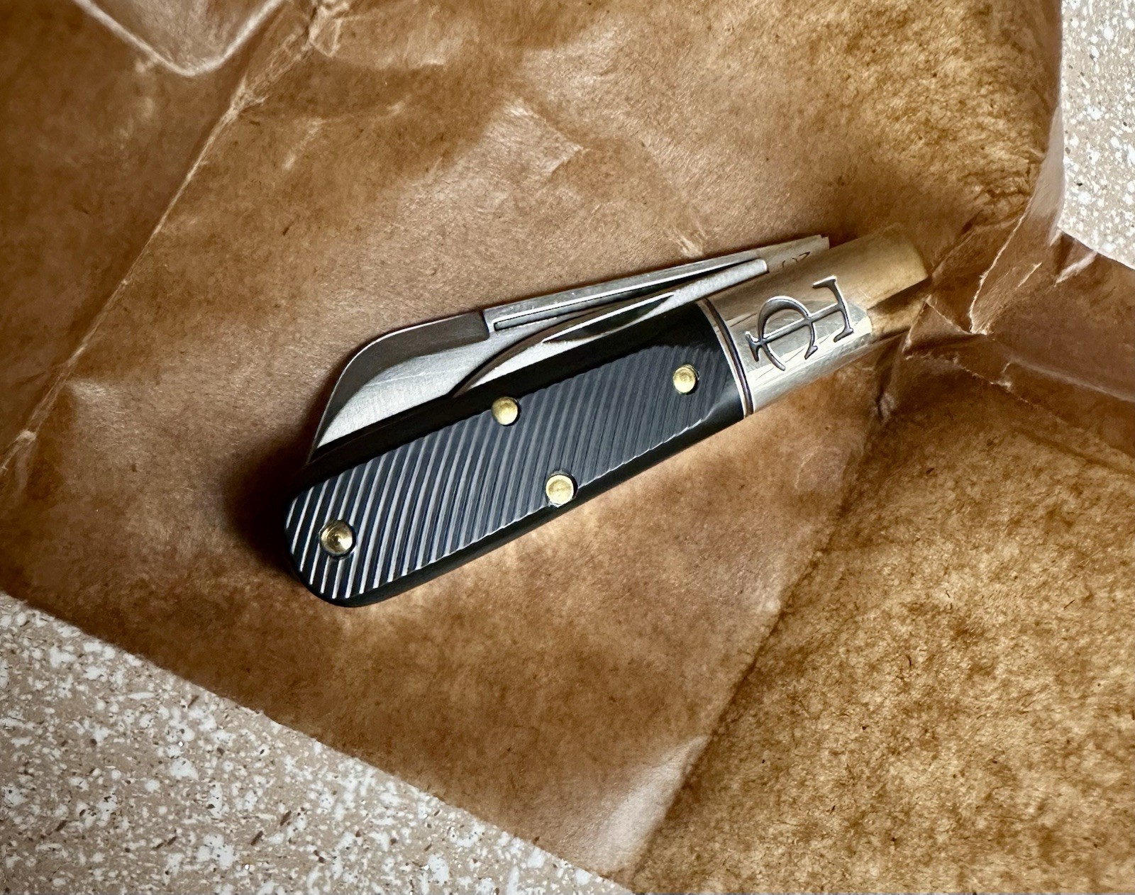 Great Eastern Cutlery 14 TC Barlow Sawcut Black Delrin 143223 Limited 1/63 Knife