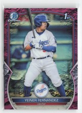 2023 Bowman #BCP-138 Yeiner Fernandez Chrome Prospects Fuchsia Lunar /199