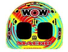 WOW SPORTS Macho 1-2 Rider Inflatable Towable for Boating and Watersports