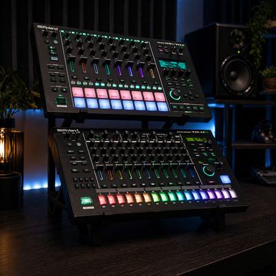 2 Tier Desktop Synth Stand Rack Roland Aira MC-707 TR-8S MX-1 Drum Machine