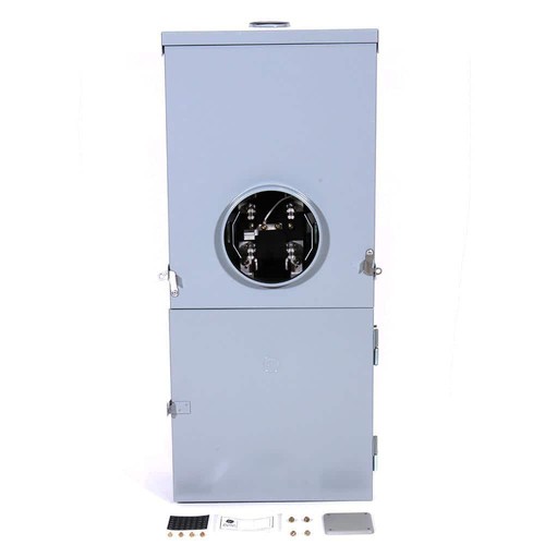 200 Amp 4-Space 8-Circuit Outdoor Combination Main Breaker/Ringless Meter Socket - Picture 1 of 4