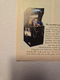 Vintage Sega CD Magazine Ad Mega Lot Lethal Enforcers Contra 90s Retro Rare