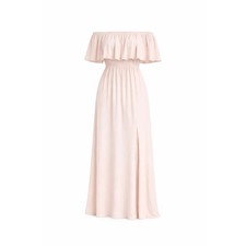 Show Me Your Mumu Hacienda Maxi Dress NWT Beige Off Shoulder Bridesmaid S