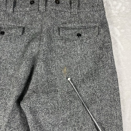Vintage Woolrich Pants Mens 34x30 Gray Wool Blend Heavyweight Trousers 60s USA - Picture 3 of 14