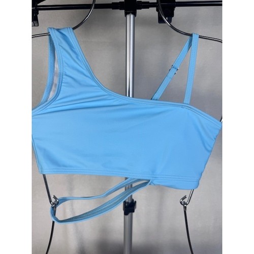NWOT sky blue shoulder hawaiin island 2 piece Size 9-10 Youth - Picture 2 of 6