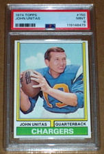 1974 John Unitas #251 Topps PSA 9 San Diego Chargers