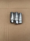 3 X Halfords, Vintage Spark Plug Sockets, 10MM,12MM,14MM,good Original Condition