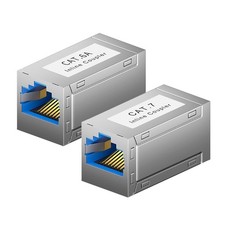 Gold Plated RJ45 Connectors Shielded Cat7 Cat6A 10Gbps Ethernet Coupler Adapters