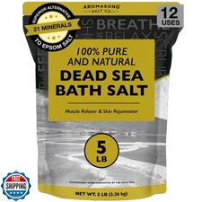 Aromasong Dead Sea Bath Salt - 100% Pure and Natural Dead Sea Salts for Soaki