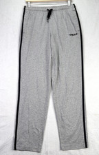 Adidas Men's Essentials 3-Stripes Fleece Pants Lightweight Comfort Gray Large