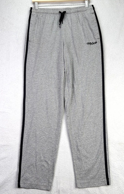 Adidas Mens Activewear Pants Large Gray Essentials 3-Stripes Fleece Jogger