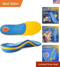 Heavy Duty Support Plantar Fasciitis Orthotic Insoles - 220 LBS Arch Support...