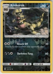 Krokorok 84/149 Sun & Moon Base Set Reverse Holo Uncommon