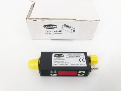 New Schmalz VS-V-D-PNP Pressure Switch -1 - 0 bar 10.8-30VDC 10.06.02.00509