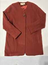 VTG Austin Reed Ladies Wool & Cashmere Cloak Jacket Burnt Orange Size 12  0438