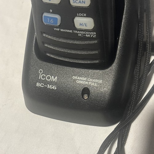 ICOM VHF Marine Transceiver IC-M72, Charger and AC Adapter - Needs Battery - Picture 2 of 6