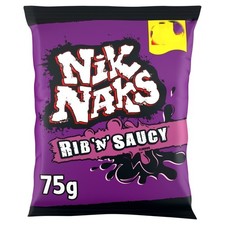 20 Pack Nik Naks Rib 'N' Saucy Crisps 75g x20 - Bulk  Value