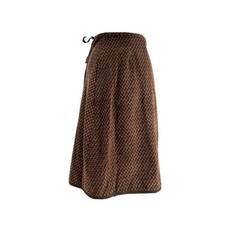 Vintage 1970s Wrap Skirt Retro Calico Floral Corduroy Prairie Cottagecore Boho