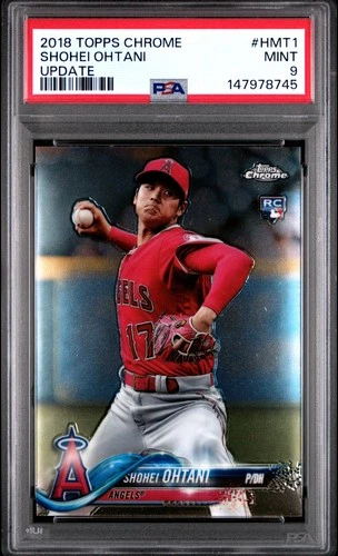 2018 TOPPS CHROME UPDATE #HMT1 SHOHEI OHTANI ROOKIE RC PSA 9
