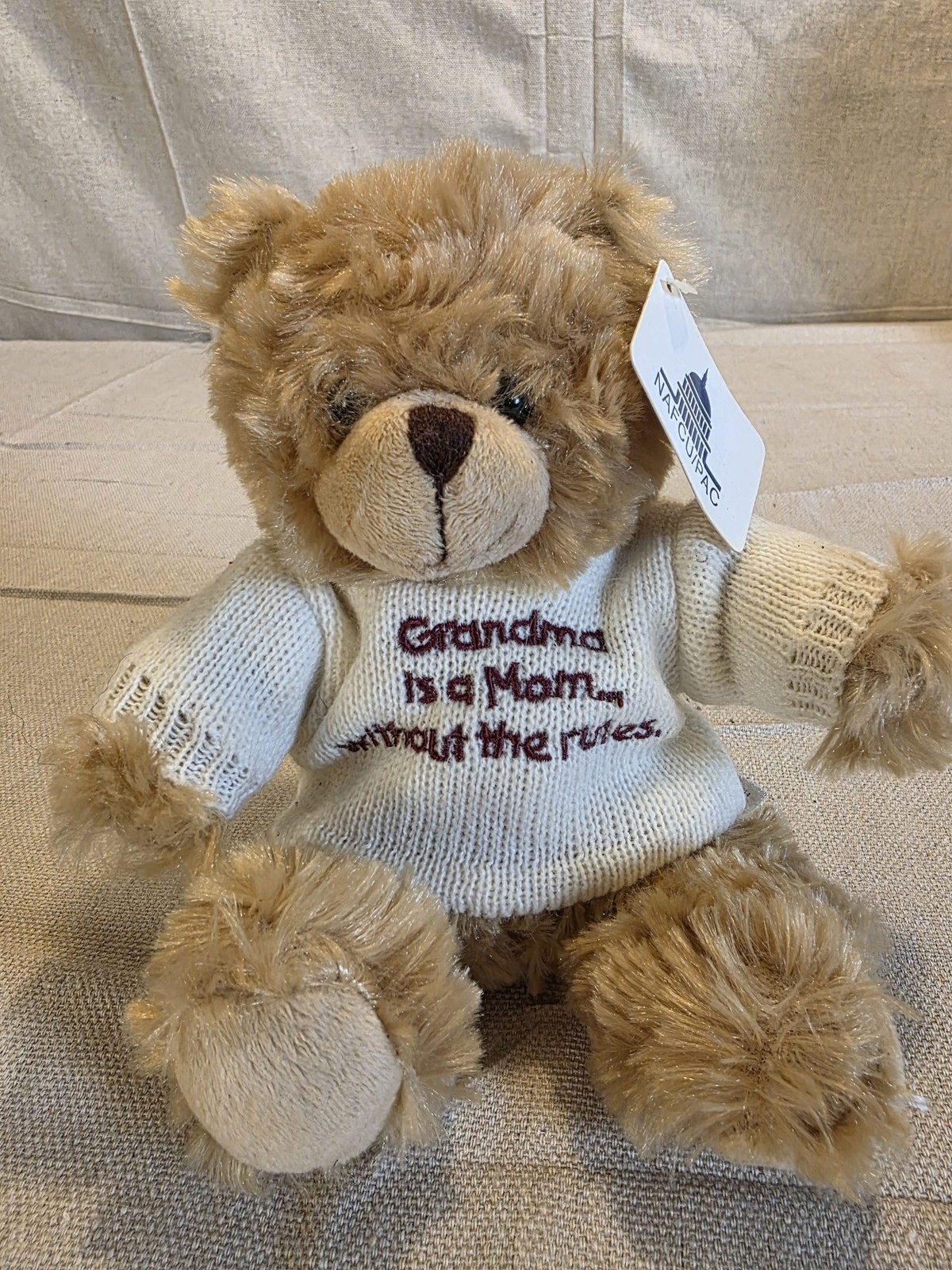 Plushland Grandma Teddy Bear Plush with Sweater Used