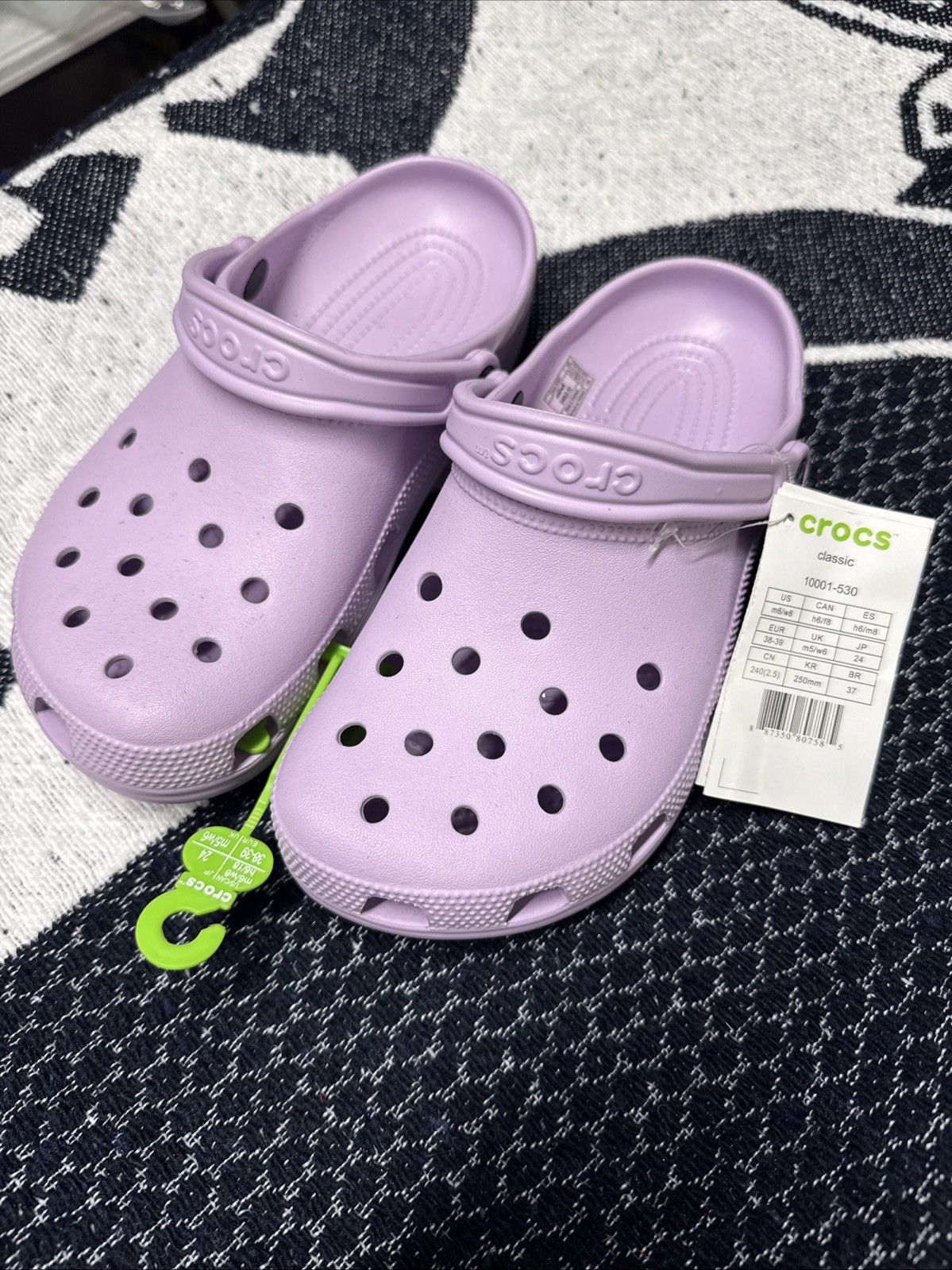 Crocs Light Purple Lavender 8 Women’s 6 Men’s  Fast Shipping