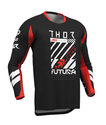 NEW THOR 29108414 Launchmode Futura Jersey - Black/Red - Large | eBay