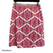 Boden W6578 A-line Pink Orange White Modern Women's Size 6L Skirt