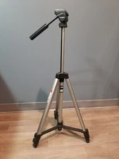 Ambico V-0551 Tri Pod Adjustable Height Flip Lock Lever Bubble Level Geared Pan