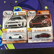 AUTO WORLD 2021 DODGE CHARGER SRT HELLCAT REDEYE R5 VERSION A B 1:64 White  Red