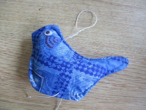 3 Vögel aus Stoff, Vogel Frühling Deko Hänger, Handarbeit, Bunt, Genäht - Bild 5 von 5