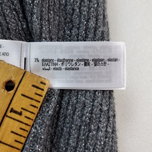 Zara Gray Silver Sparkle Sweater Sleeveless Mock Neck Girls Size 8-9 - Picture 4 of 7