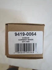 PM Company 94190064 Color-Coded $10 / $1000 Kraft Currency Straps (1000/PK) New