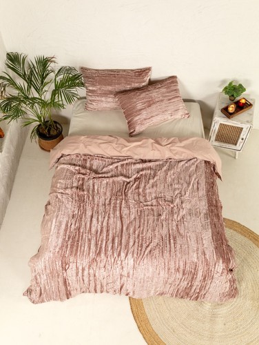 3 Piece Crushed Velvet Duvet Cover set Luxury Boho Bedding UO Comforter Cover - Picture 3 of 5