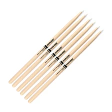 3 Pairs Pro Mark TX5AN American Hickory 5A Nylon Oval Tip Med Taper Drumsticks