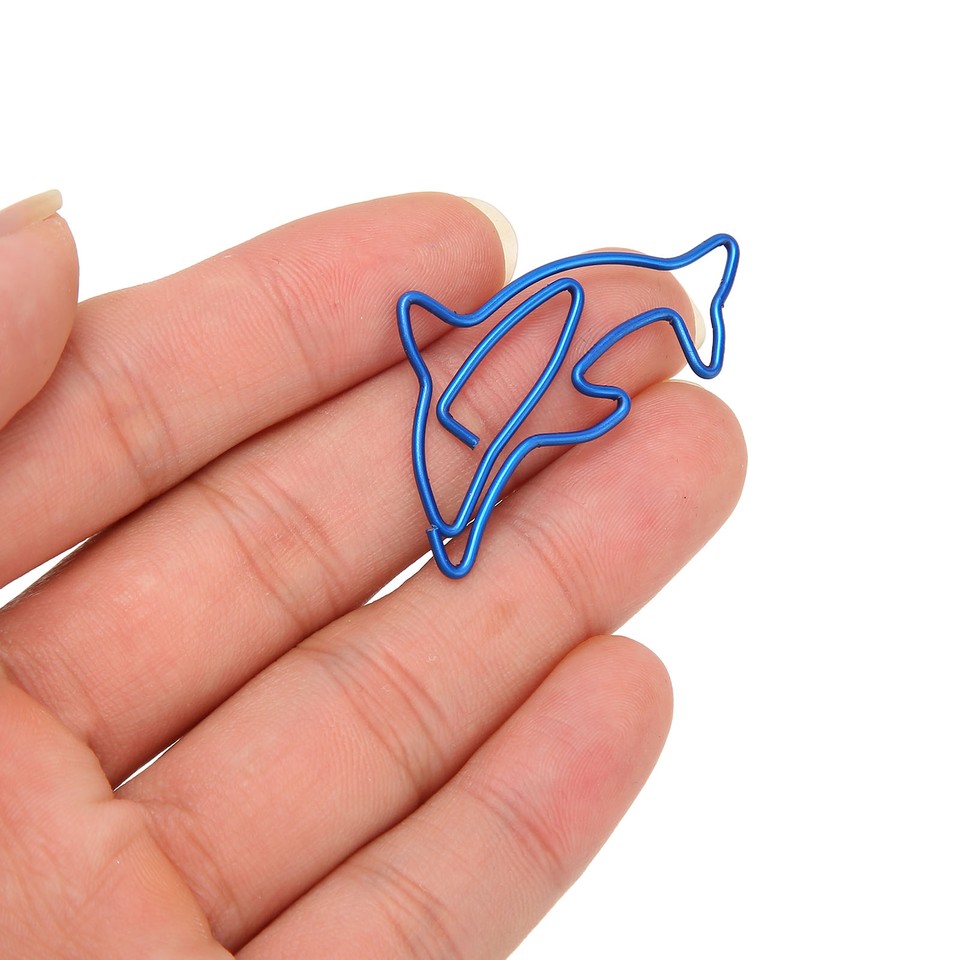 100 Mini Dolphin Metal Paper Clips Lightweight Rust Resistant For