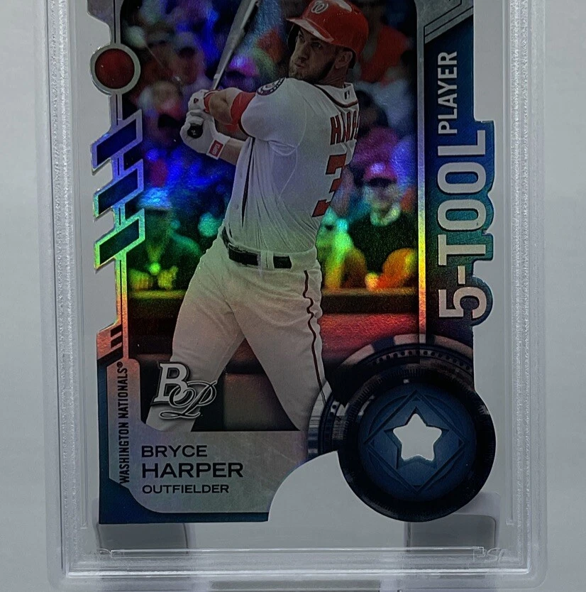 Bryce Harper PSA 6 - 2014 Bowman Platinum 5 herramientas troqueladas - Nacionales, Filis Foto 3 de 4