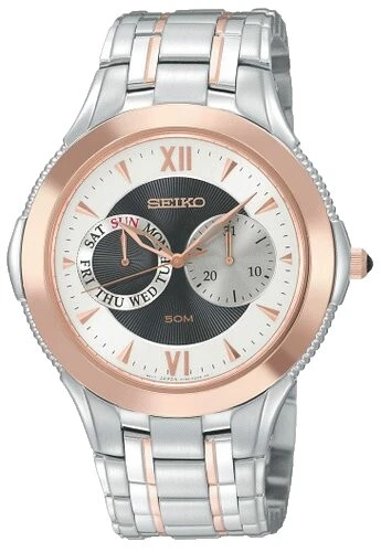 Indicador de batería de Cuarzo Seiko día Relojes de pulsera