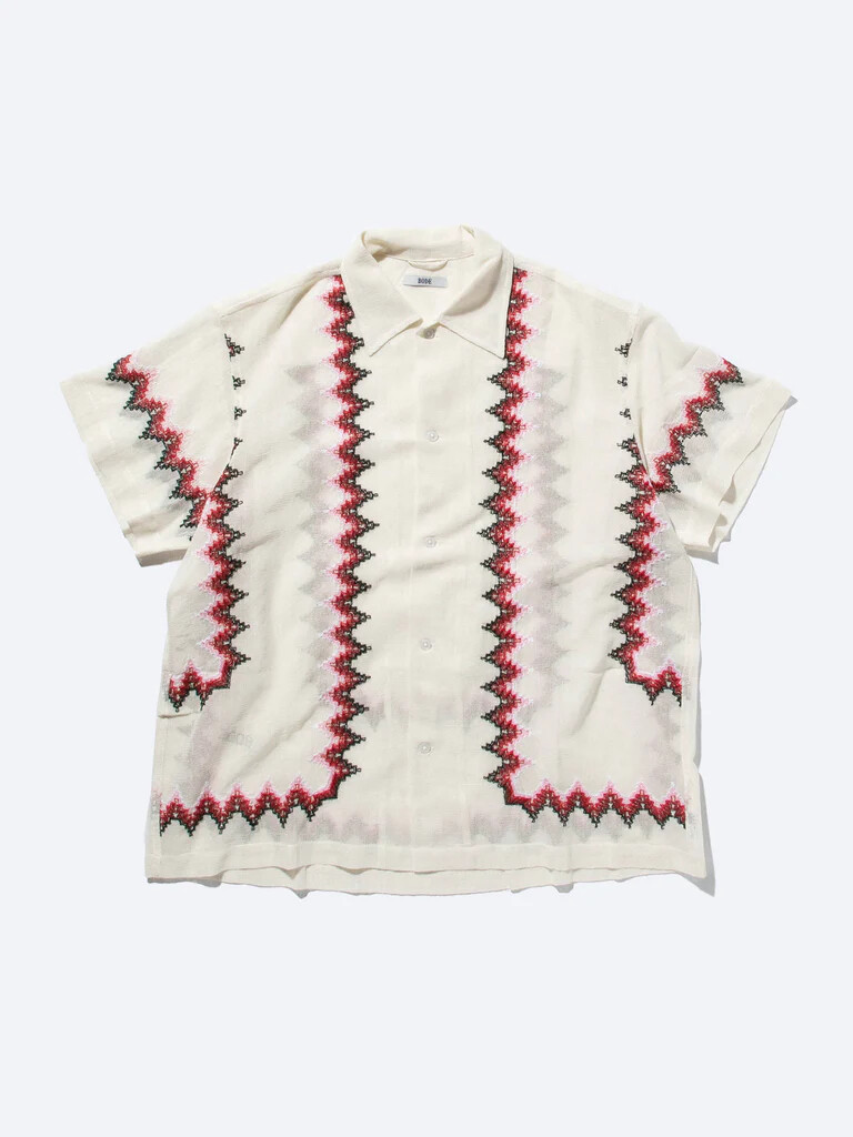 トップス Bode / Loop shirt BODE Off-White Loop Mesh Shirt Zig Zag | eBay