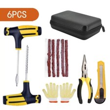 Car Tire Repair Tools Kit With Rubber Strips Tubeless Tyre Puncture Studding