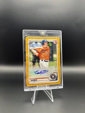 2020 Bowman Colin Barber Gold Paper AUTO #/50 1st Year RC Astros Rookie