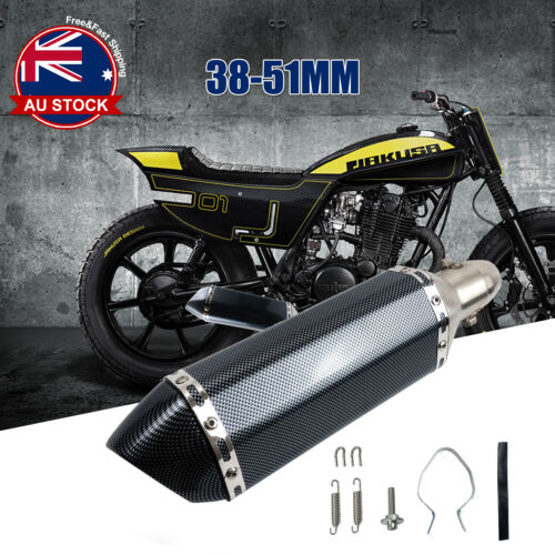 Universal Motorcycle Exhaust Muffler Pipe Removable DB Killer Slip on 38-51mm O - Picture 1 of 11