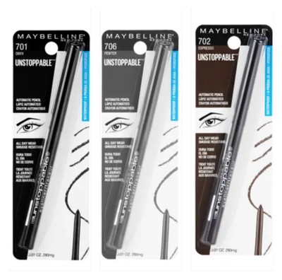 Maybelline New York Unstoppable Eyeliner – Wasserfest, Verwischfest, In Farbe Onyx 701