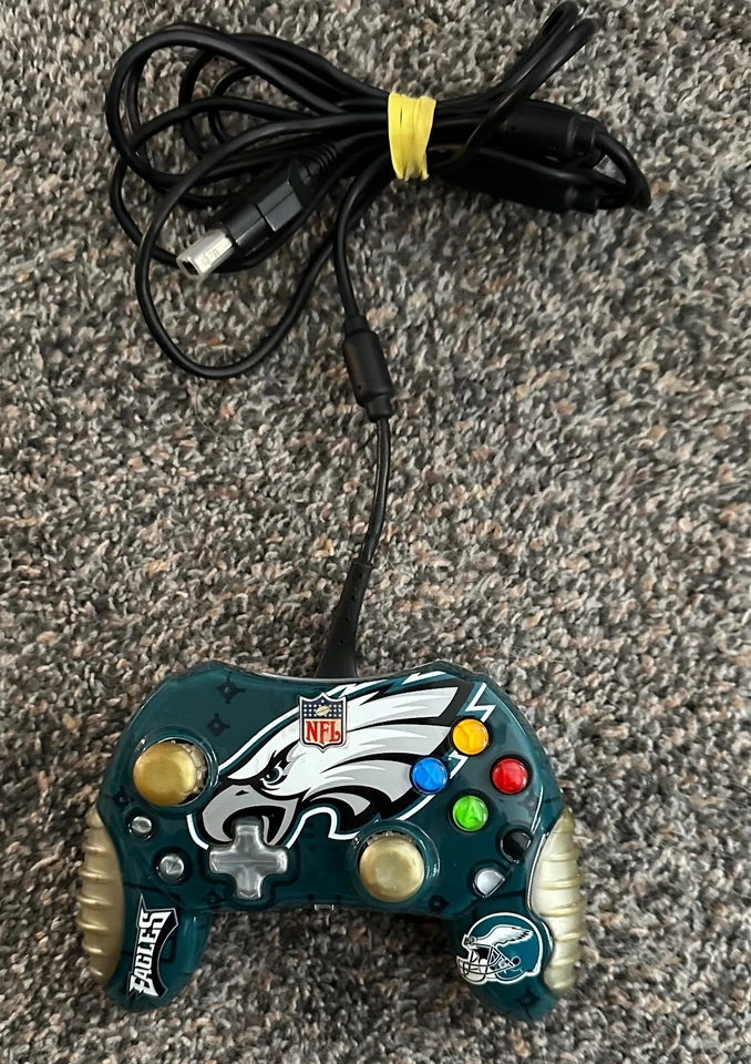 Controlador Pro Vintage Mad Catz Philadelphia Eagles NFL Xbox Control Pad Foto 4 de 4