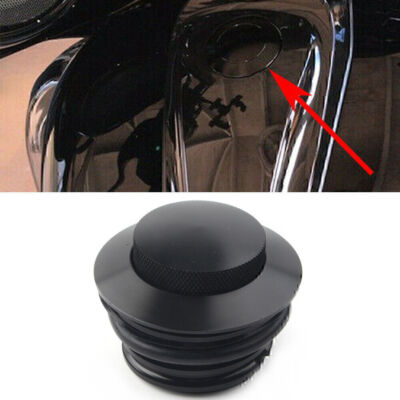 Flush Pop Up Reservoir Gas Cap Vented Fuel Tank Cover For Harley Black