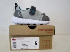 See Kai Run Basics Toddler Mesh Active Cushioned Stryker Sneakers Gray/Blue 5