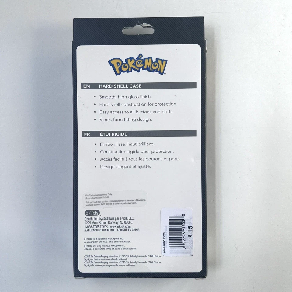 Funda rígida protectora para iPhone 6/7 Pokemon Pikachu Poke Ball / Negra Foto 3 de 4