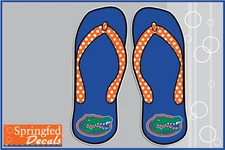 Florida Gators GATOR HEAD FLIP FLOPS Vinyl Decals UF Sticker for Almost Anything